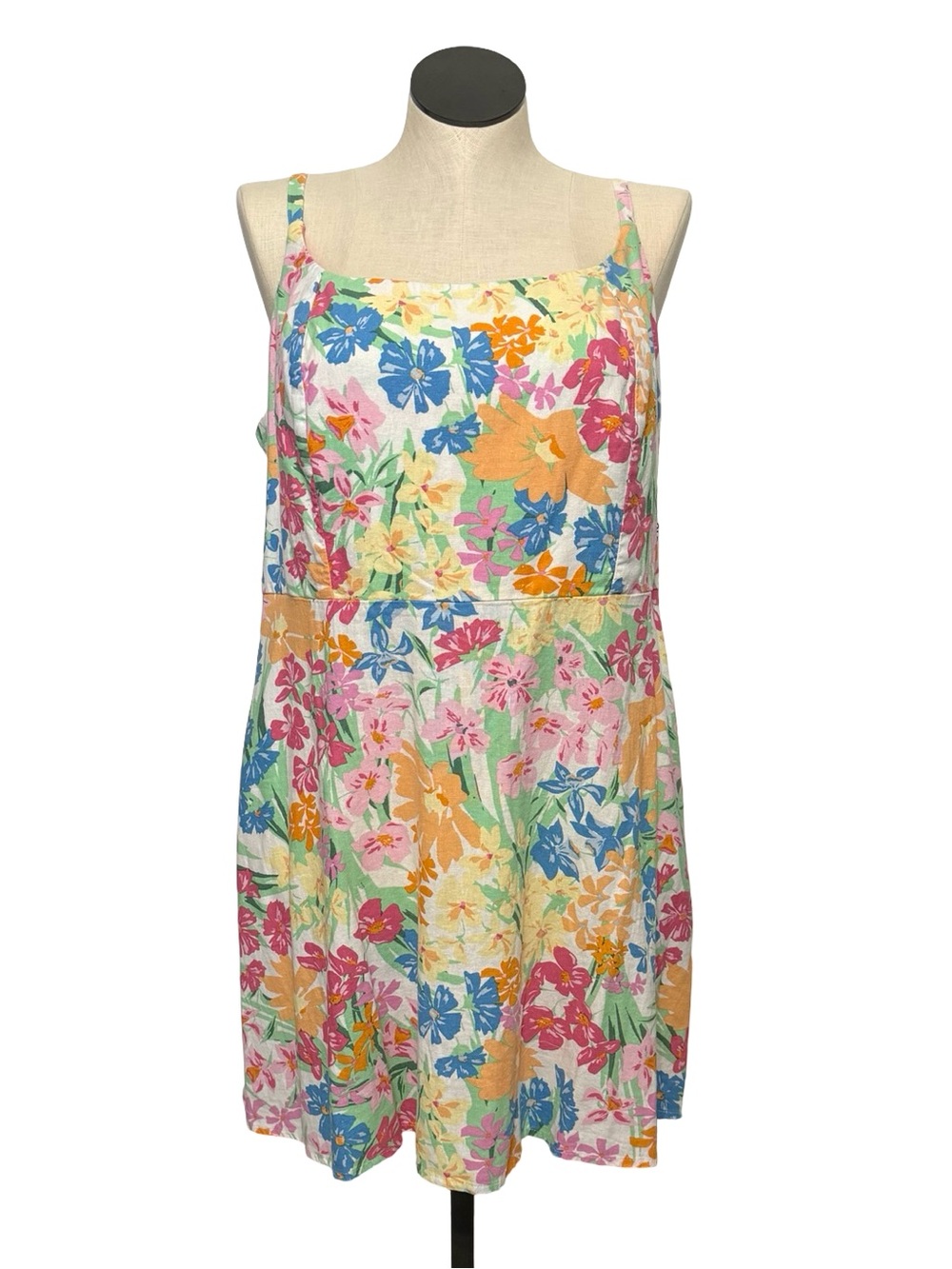 Old Navy Multicolor Floral Mini Dress — Pink, Blue, Yellow, Orange, Green
